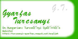 gyarfas turcsanyi business card